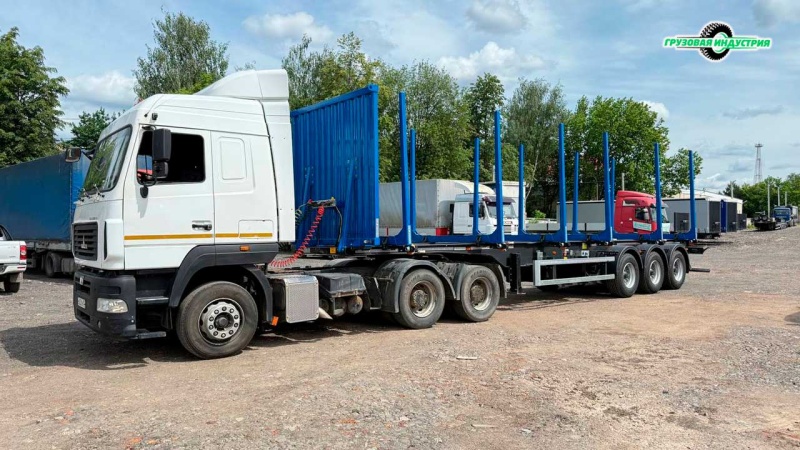 Отгрузка полуприцепа сортиментовоза (лесовоза) Тонар L3 9445 в г. Нижний Новгород Отгрузка полуприцепа сортиментовоза (лесовоза) Тонар L3 9445 в г. Нижний Новгород